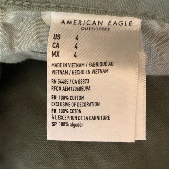 American Eagle, Olive Green Distressed Women Shorts - Picture 15 of 15